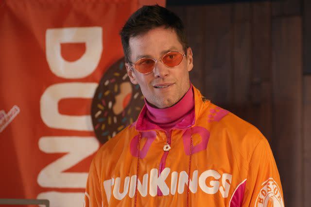 <p>Dunkin'</p> Tom Brady in Dunkin's Super Bowl Commercial 2024