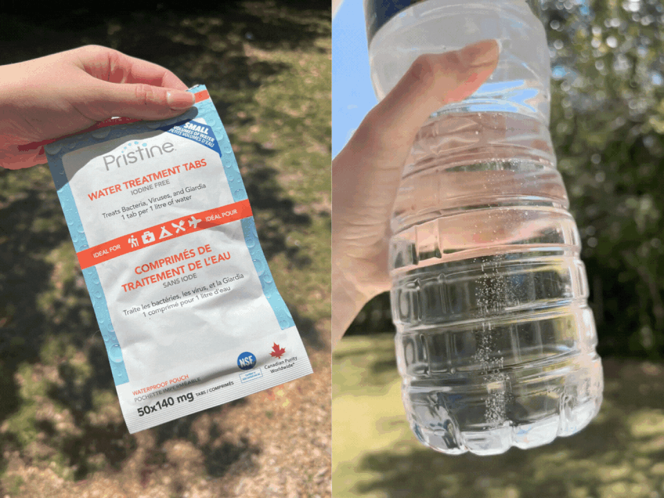Water treatment tabs were a must-have for a trip down south. 