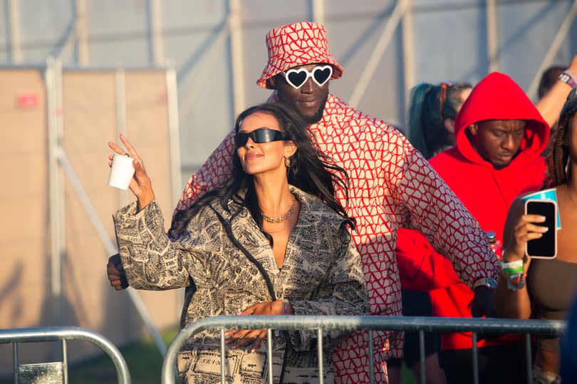 Stormzy and Maya Jama dancing