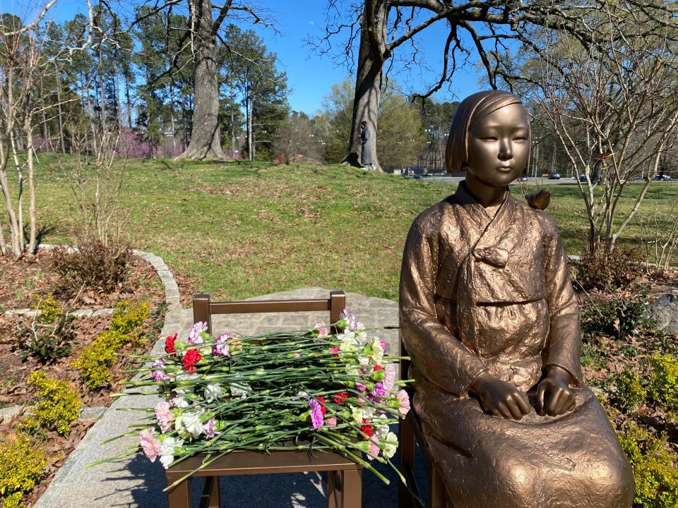 The Young Girls Peace Monument sits in Brookhaven, Georgia, minutes from Atlanta, and honors thousands who were sexually enslaved throughout Asia during World War II.