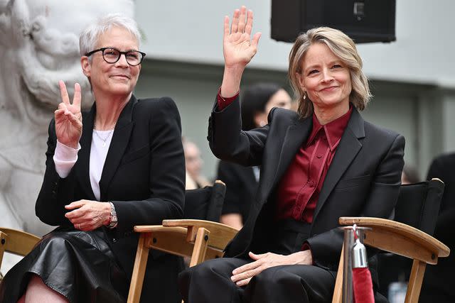 <p>Michael Buckner/Variety via Getty</p> Jamie Lee Curtis and Jodie Foster; April 19, 2024