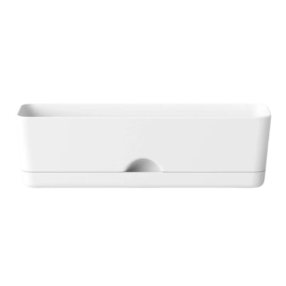 Self-Watering Window Rectangular Planter in white