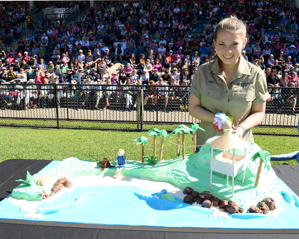 In this handout photo provided by Australia Zoo, Bindi Irwin celebrates her 15th birthday on July 24, 2013 in Beerwah, Australia. (Photo by Ben Beaden/Australia Zoo via Getty Images)