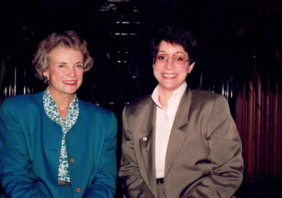 U.S. Supreme Court Justice Sandra Day O’Connor and then-clerk Denise Lindberg in 1991.