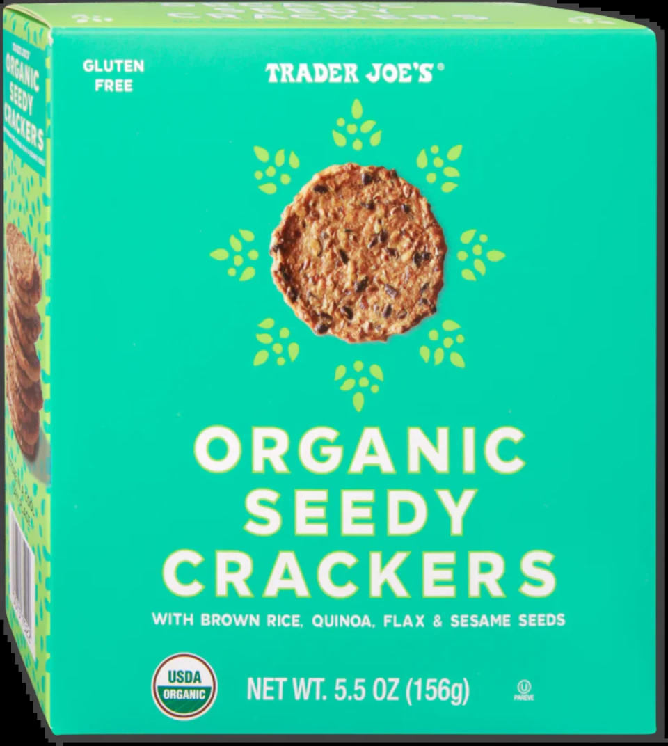 trader joes gluten-free snacks Organic Seedy Crackers