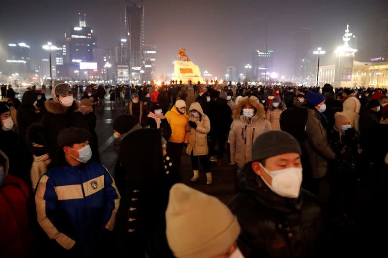 Protest against the government's handling on the coronavirus disease (COVID-19) in Ulaanbaatar