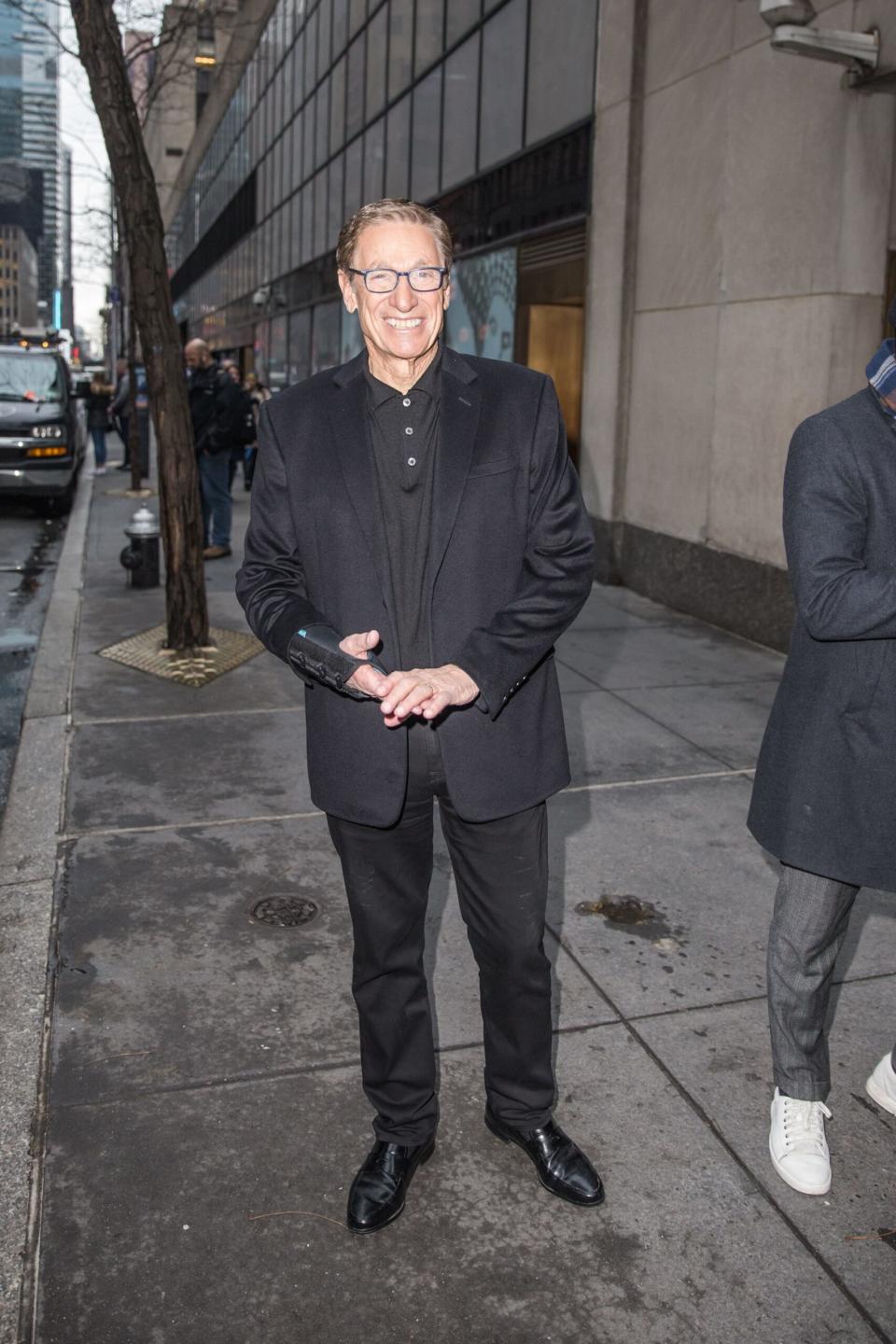 Maury Povich is seen leaving the Today Show