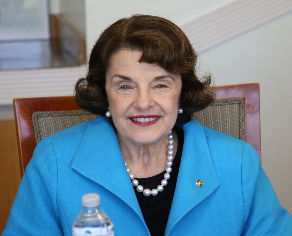 Sen. Dianne Feinstein speaks to The Desert Sun's editorial board, October 25, 2018.