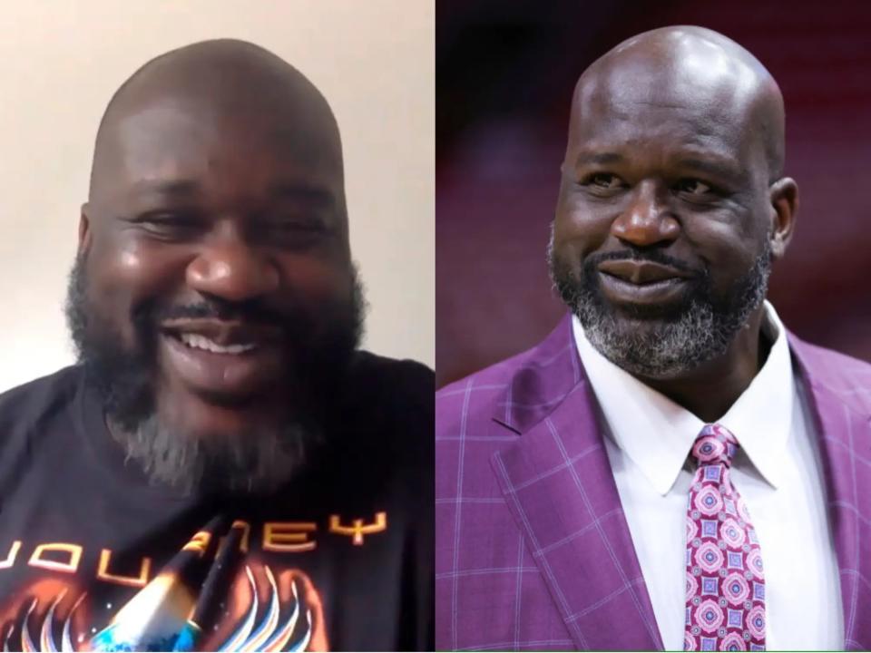 Shaquille O'Neill im Jahre 2020 (links) und 2023 (rechts). - Copyright: Getty