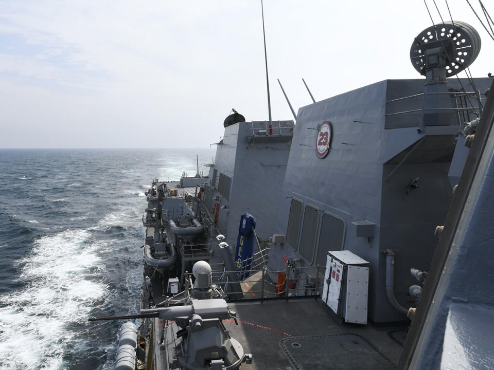 我國防部也證實，一艘美國軍艦從昨天上午7點起，由北向南航經台灣海峽。（圖：美軍第七艦隊U.S. 7th Fleet臉書粉專）