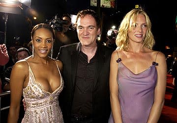 Vivica A. Fox , Quentin Tarantino and Uma Thurman at the LA premiere of Miramax's Kill Bill Vol. 2