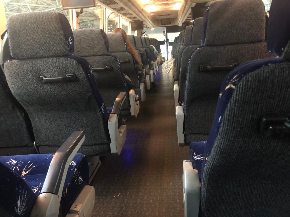 Aisle on Flixbus