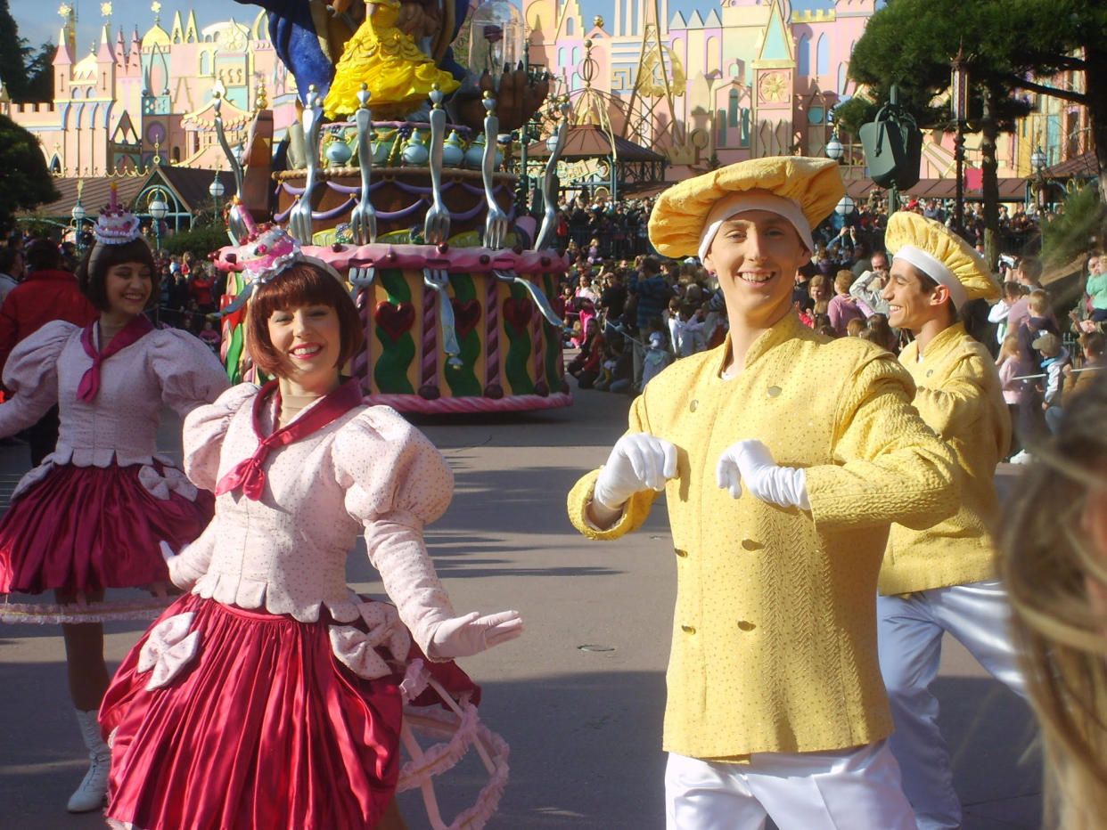 Mat Davies dances in the Wonderful World of Disney Parade. (Photo courtesy of Mat Davies)