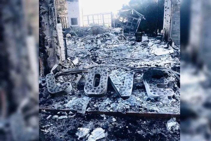Liam Hemsworth mostró cómo quedó su hogar luego del incendio (Foto Twitter @LiamHemsworth)