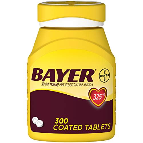 Genuine Bayer Aspirin, 325mg Coated Tablets, 300ct