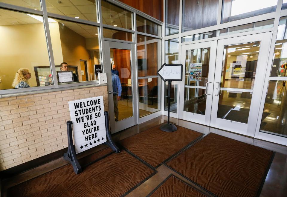 When visitors walk through the door at Jeffries Elementary School, they are in a secure vestibule next to the main office.