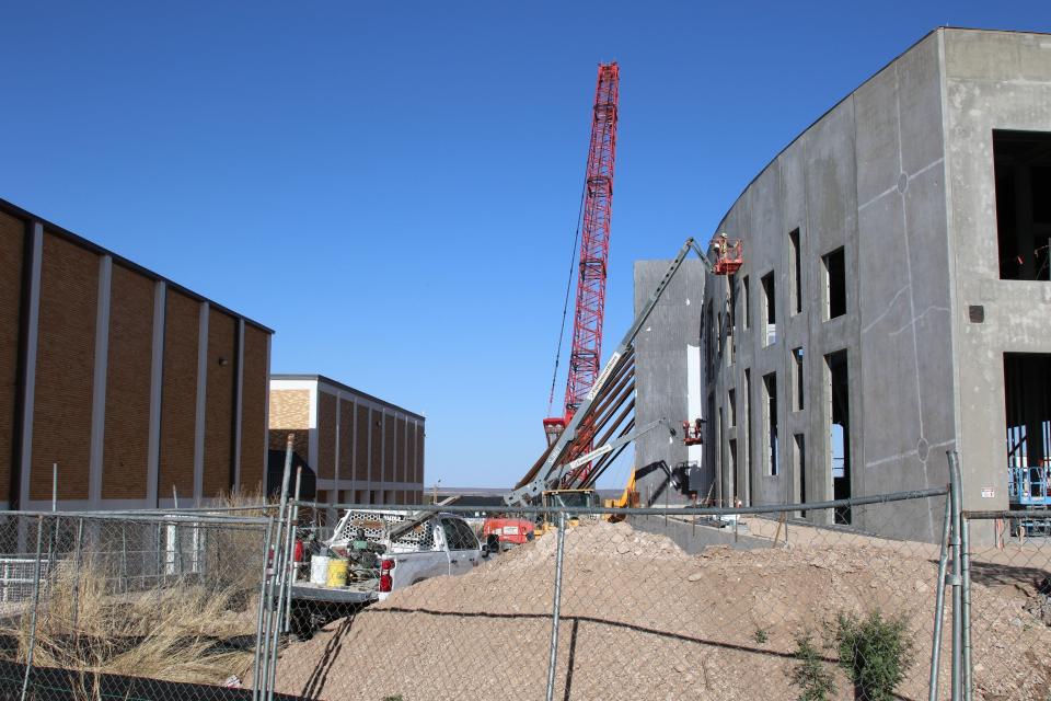 Construction of a new performing arts center at Carlsbad High School is ongoing. Carlsbad Municipal Schools officials are seeking approval of a $300 million bond issue to build a new high school.