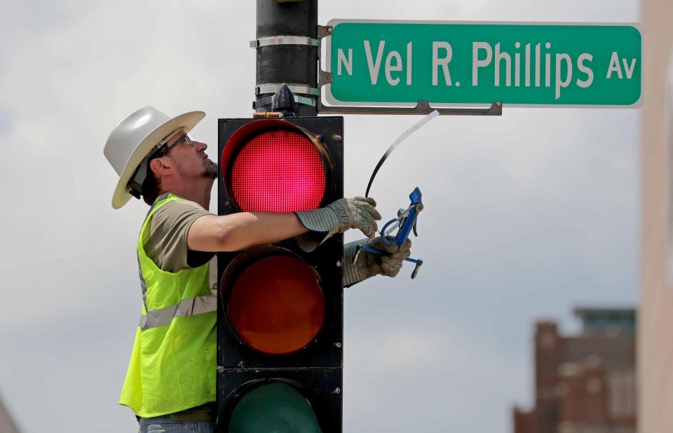 97. Vel R. Phillips was a woman of many firsts. The first woman to be elected to Milwaukee’s Common Council, the first Black woman to win statewide office in Wisconsin, among other accomplishments. North Fourth Street was renamed Vel R. Phillips Avenue in her honor.