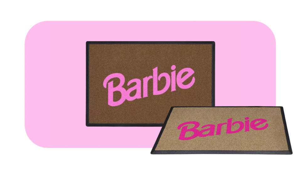 This mat will let visitors know they're entering a Barbie world.