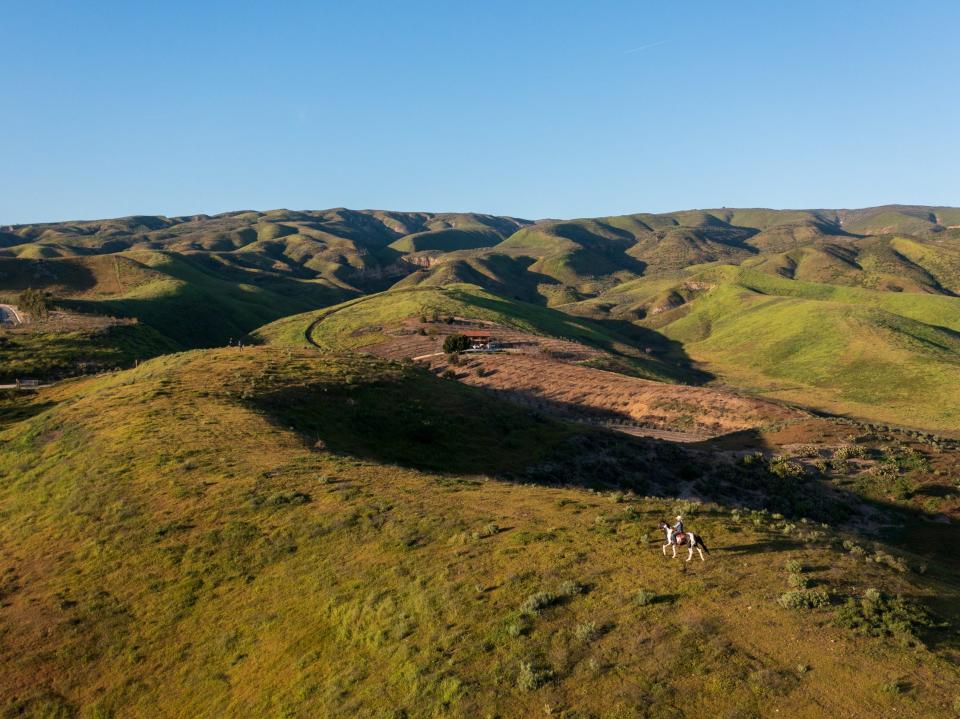 Sprawling hills.