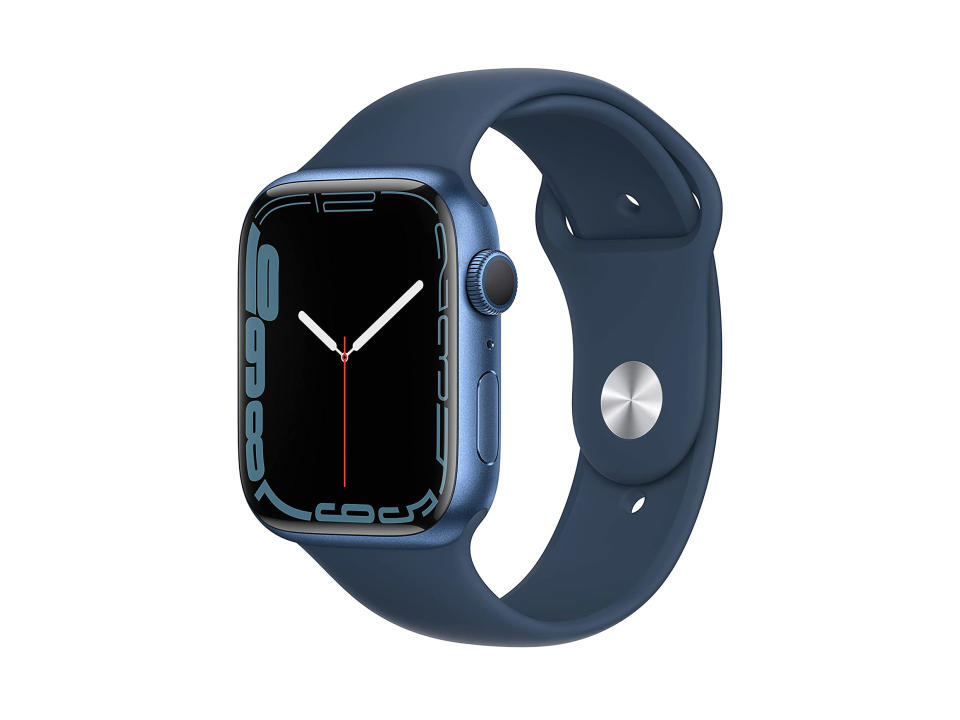 Apple Watch Series 7 GPS, 45mm Blue Aluminum Case with Abyss Blue Sport Band