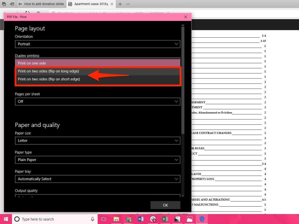 How to print double sided on Windows 3