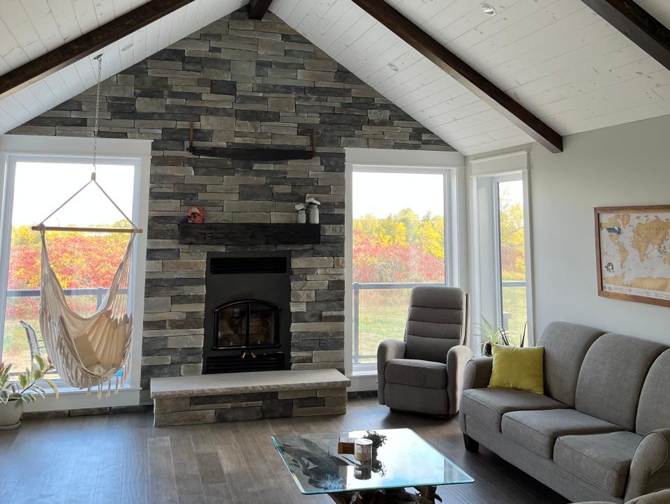 Living room of the Bultje family in Ontario, Canada