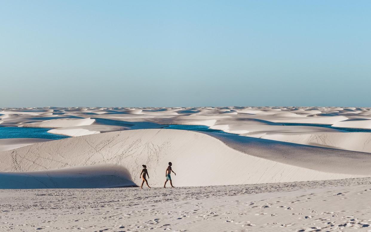 Explore the giant sand dunes of Lençóis Maranhenses