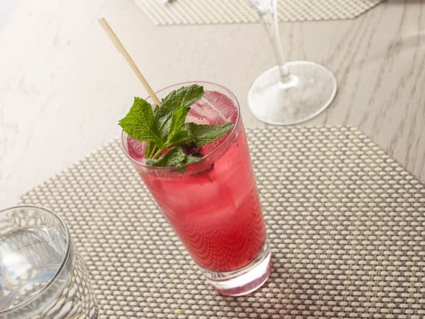 <p>Andiron Steak & Sea's Watermelon Margarita</p>