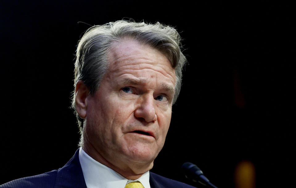 Bank of America Chairman and CEO Brian Moynihan testifies before a Senate hearing on banking, housing and urban affairs 