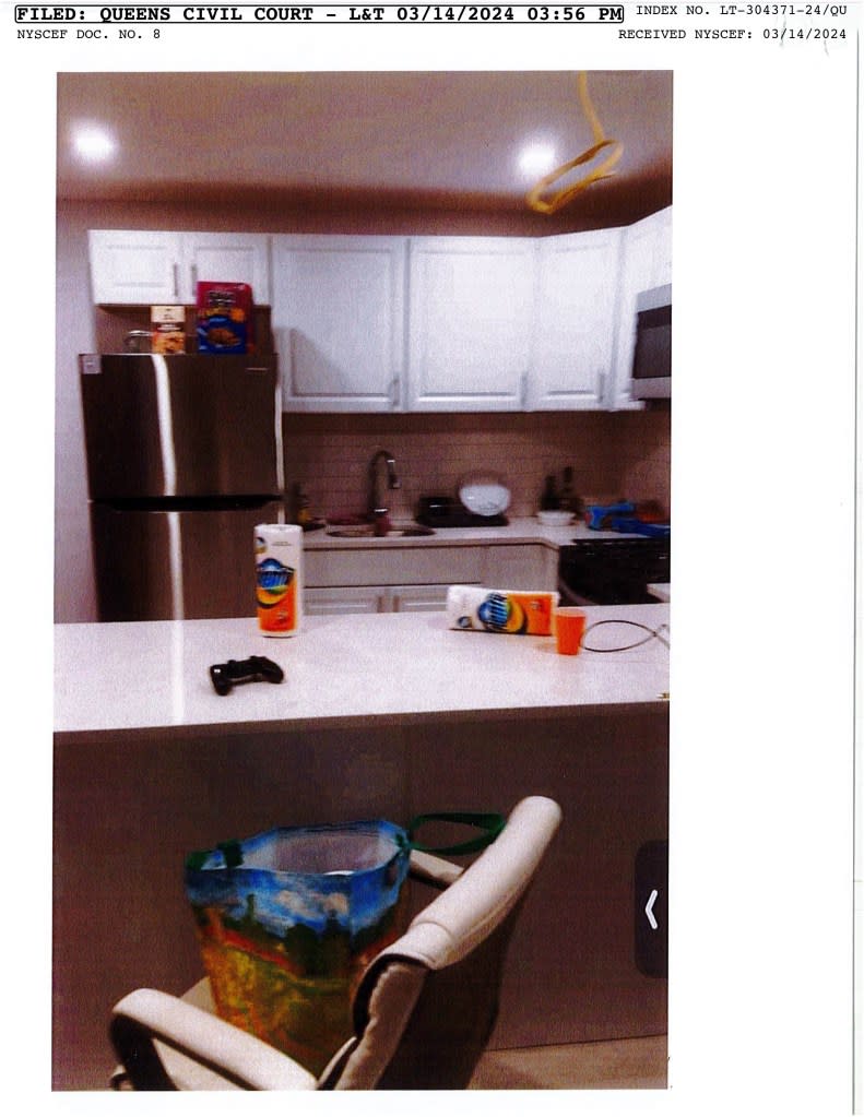 Lawsuit photos revealed some of the items that were left in the home.
