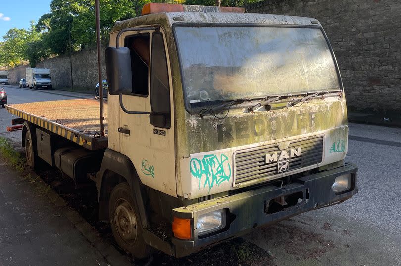 abandoned car