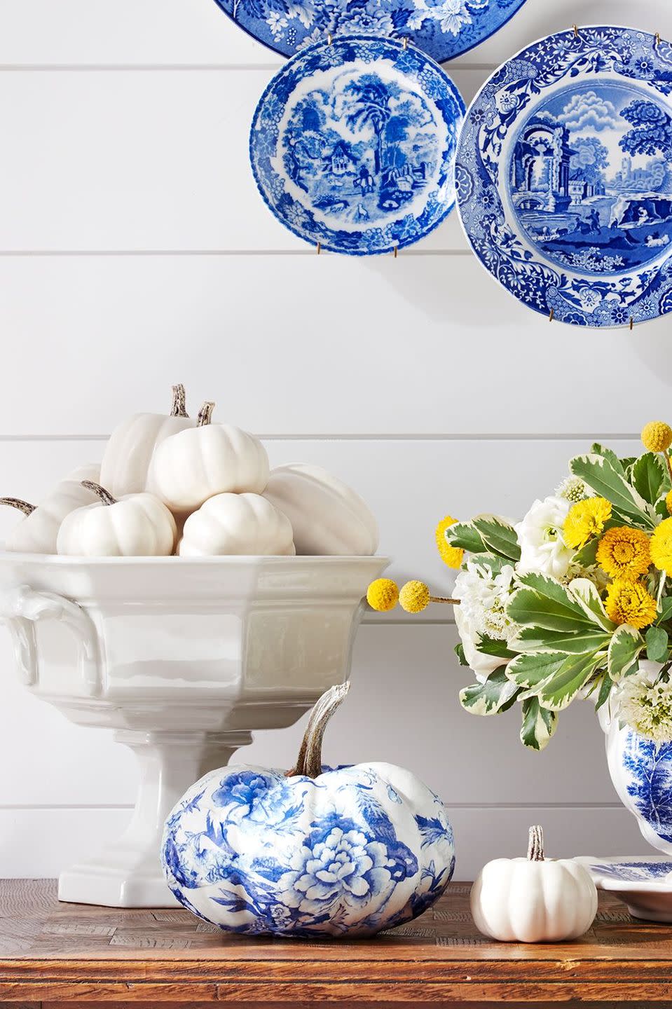 Floral Painted Pumpkin