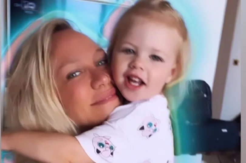 Chloe Madeley with her daughter Bodhi