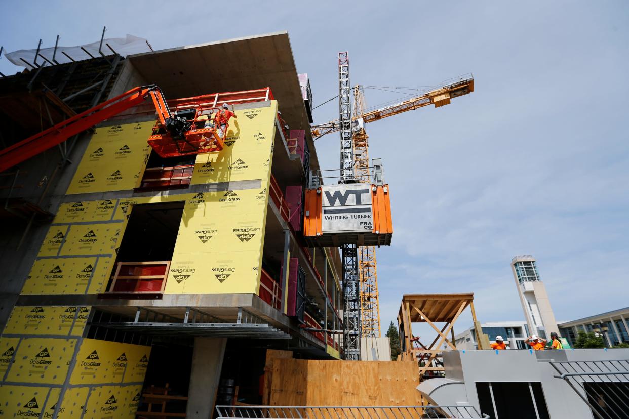 Construction on Roy Blunt Hall, the home of the College of Natural and Applied Sciences at Missouri State University, progresses on Tuesday, June 4, 2024.