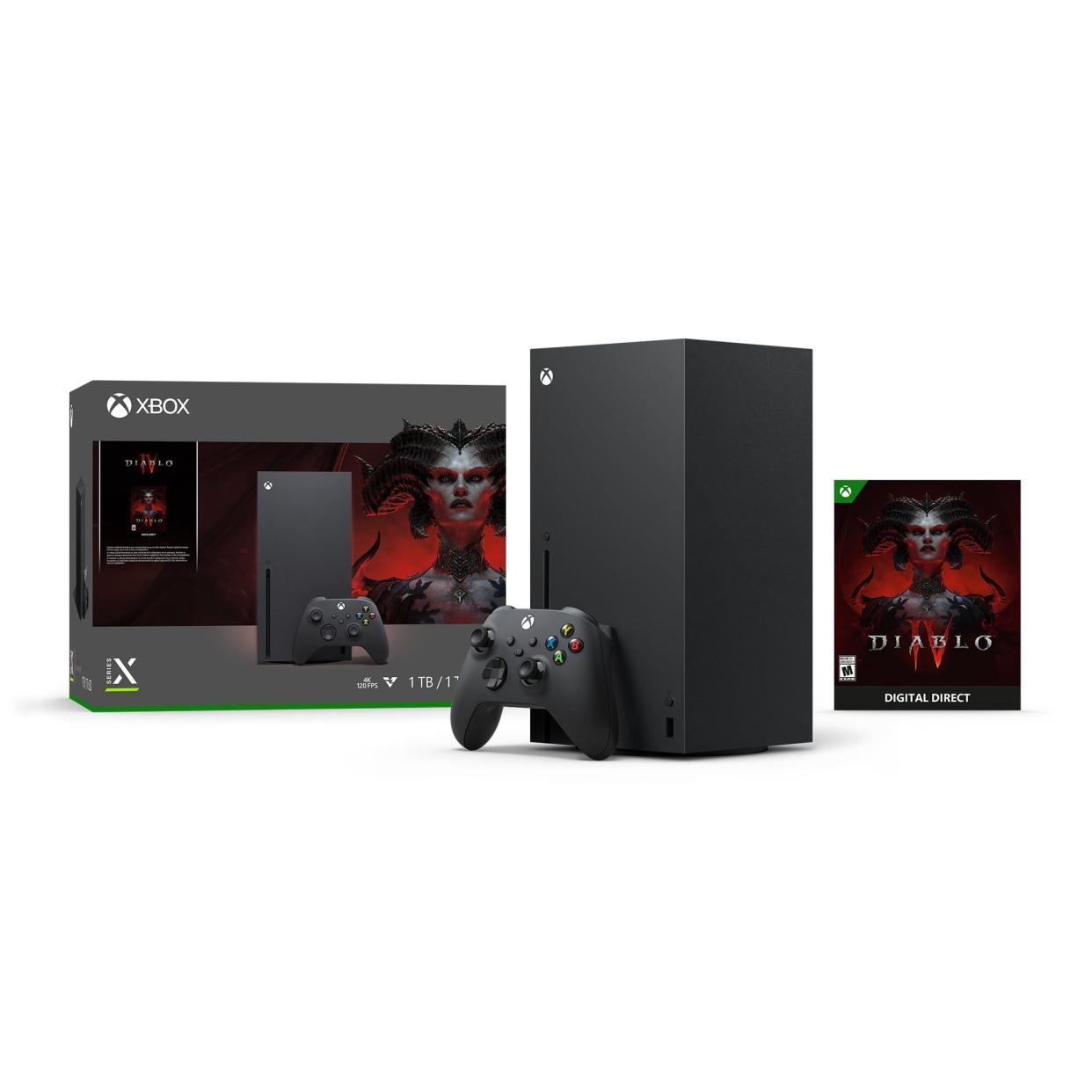 <p><a href="https://go.redirectingat.com?id=74968X1596630&url=https%3A%2F%2Fwww.walmart.com%2Fip%2FXbox-Series-X-Diablo-IV-Bundle%2F2090305270&sref=https%3A%2F%2F" rel="nofollow noopener" target="_blank" data-ylk="slk:Shop Now;elm:context_link;itc:0;sec:content-canvas" class="link rapid-noclick-resp">Shop Now</a></p><p>Series X Diablo IV Bundle</p><p>walmart.com</p><p>$439.00</p>