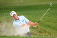 Steve Stricker hits his second shot on the fourth hole during the first round of the Greenbrier Classic at the Old White TPC on July 5, 2012 in White Sulphur Springs, West Virginia. (Photo by Hunter Martin/Getty Images)