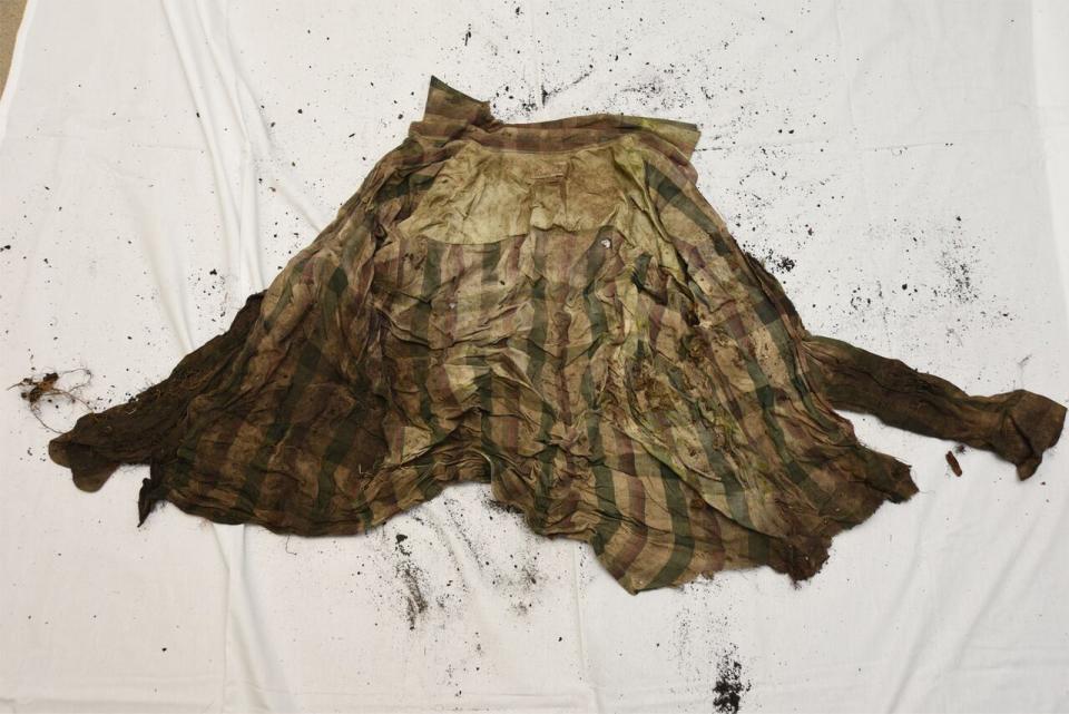RCMP discovered this shirt at the makeshift campsite where the human remains were found,