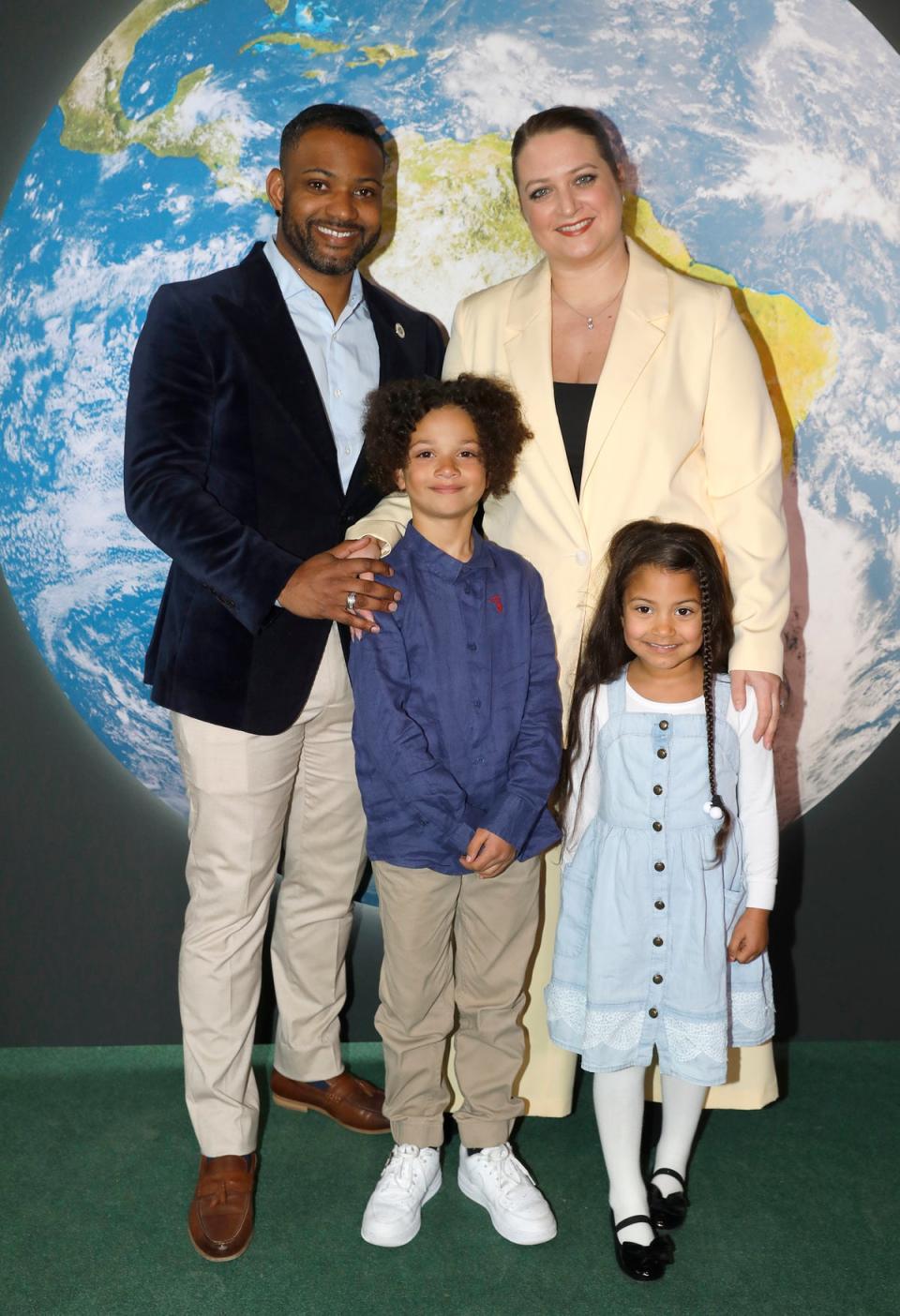 JB Gill pictured with his family earlier this year (Tristan Fewings/Getty Images for)