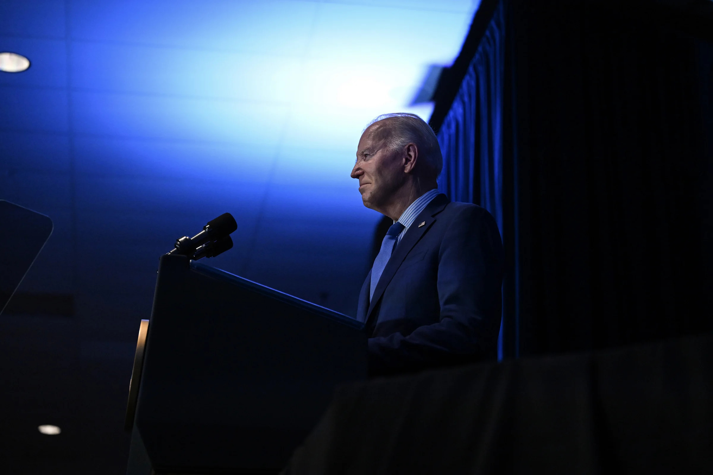 U.S. President Joe Biden delivers remarks at the South Carolina Democratic Party (SCDP) First in the Nation Celebration in Columbia, S.C.,  on  Jan. 27, 2024. (Kenny Holston/The New York Times)