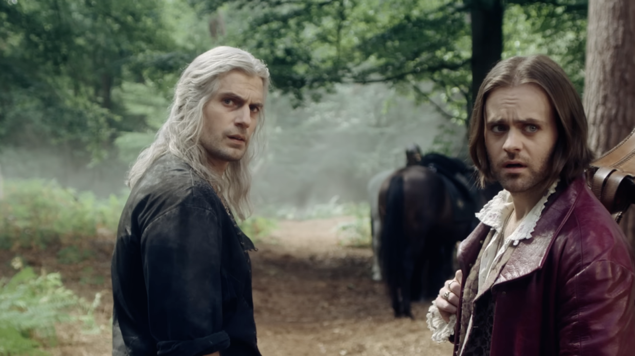  Henry Cavill as Geralt of Rivia and Joey Batey as Jaskier in The Witcher season 3 volume 2 