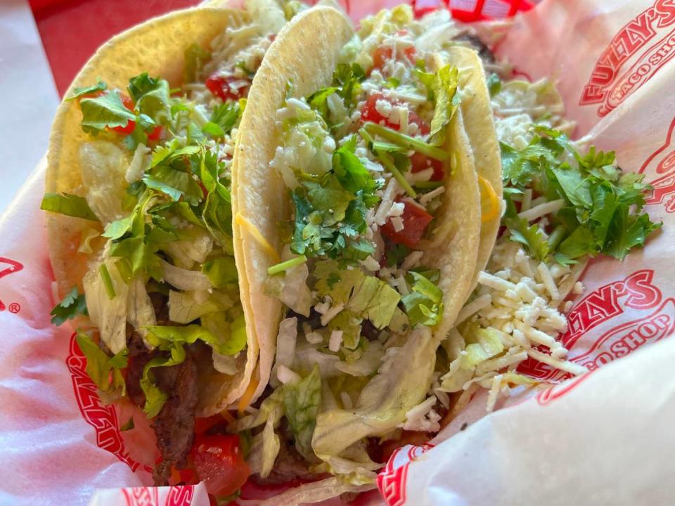 Find out how these steak, not carne asada, tacos from Fuzzy’s Taco Shop in Lawrence rated in this search for the perfect taco.