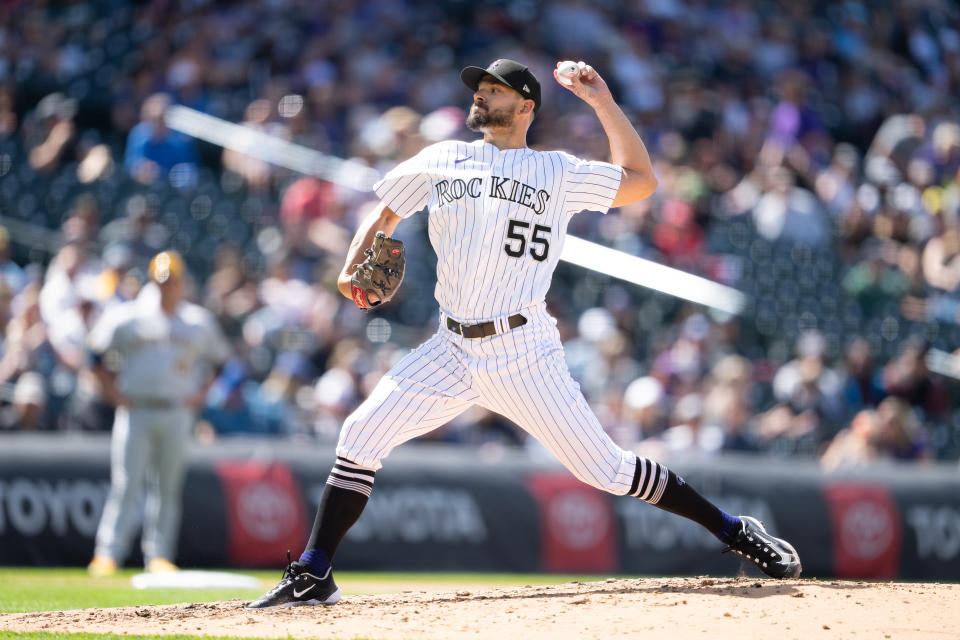 科羅拉多落磯Brad Hand。（Photo by Kyle Cooper/Colorado Rockies/Getty Images）