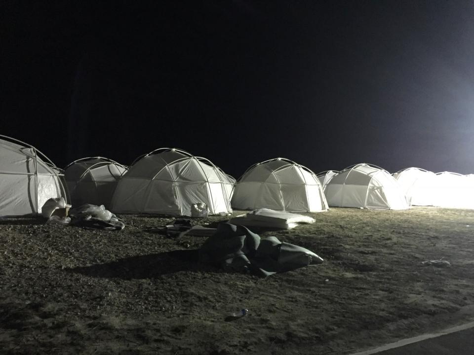 Tents at Fyre Fest (Tyler Watson)