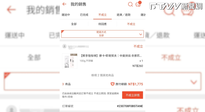 蔡明亮也公開銷售不成立的截圖，價格從500元到近2000元不等。（圖／蔡明亮 Facebook ）