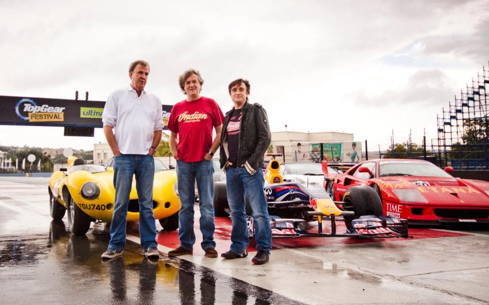 Jeremy Clarkson, James May and Richard Hammond in Top Gear