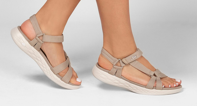 These comfy sandals from Skechers on sale:  Big Style sale