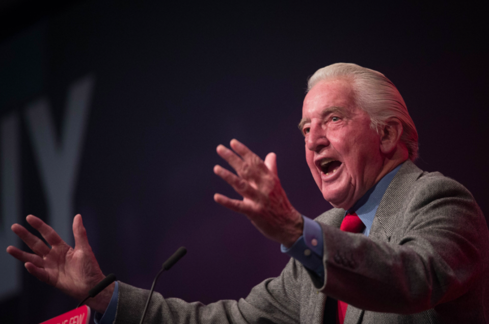 <em>Dennis Skinner told the Labour conference that he wanted to ‘nationalise something every week’ (PA)</em>