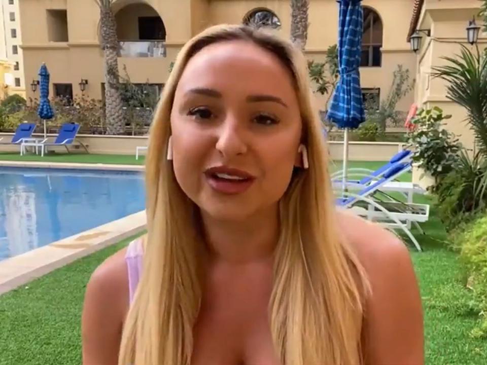 <p>La entrenadora personal y estrella de Instagram llegó a Dubai el 2 de enero, pocos días antes de que se anunciara el tercer bloqueo en Inglaterra el 4 de enero</p> (ITV/This Morning)