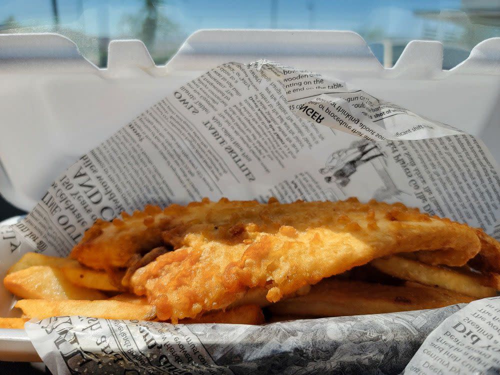 Fish and chips from the Fish and Chip Shop in Las Vegas
